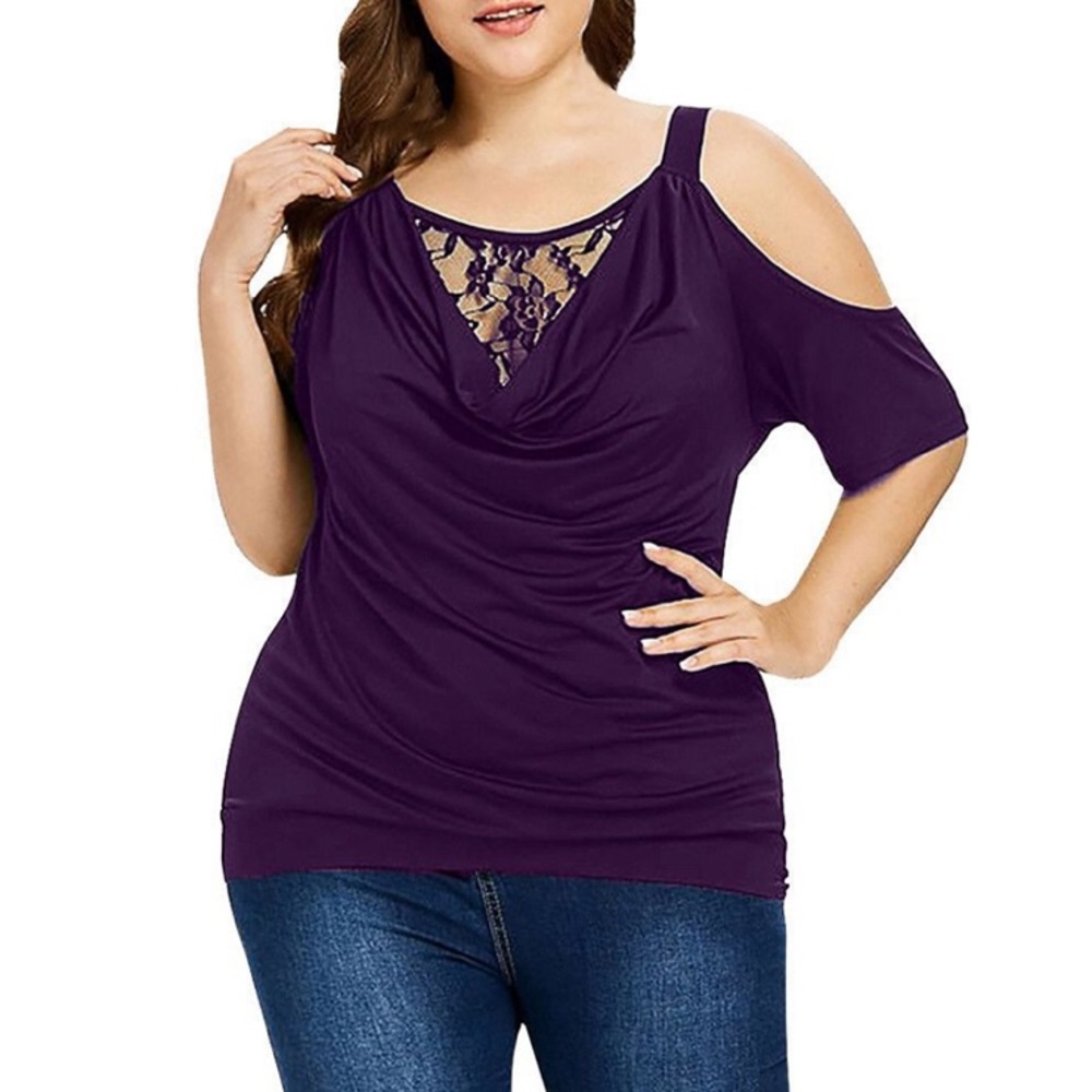 Black/Purple Lace Top